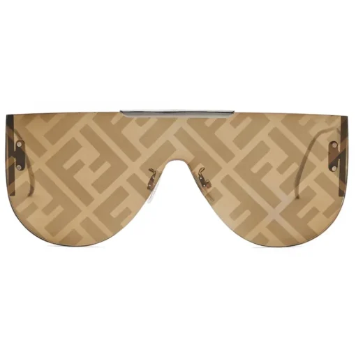 Fendi - Fabulous 2.0 - Shield Sunglasses - Brown - Sunglasses - Fendi Eyewear - Avvenice