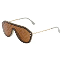 Fendi - Fabulous - Beige Mask Oversize Sunglasses - Sunglasses - Fendi Eyewear - Avvenice