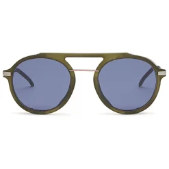 Fendi - Fantastic - Green Round Aviator Sunglasses Fashion Show FW17-18 - Sunglasses - Fendi Eyewear - Avvenice