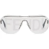 Fendi - Fendi Code - Shield Sunglasses - Silver - Sunglasses - Fendi Eyewear - Avvenice