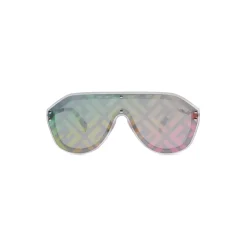 Fendi - Fendi Fabulous - Shield Sunglasses - White Grey - Sunglasses - Fendi Eyewear - Avvenice