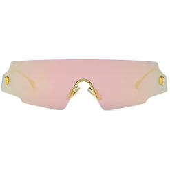 Fendi - Fendi Forceful - Shield Sunglasses - Rose Gold - Sunglasses - Fendi Eyewear - Avvenice