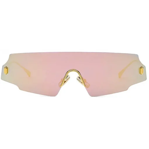 Fendi - Fendi Forceful - Shield Sunglasses - Rose Gold - Sunglasses - Fendi Eyewear - Avvenice