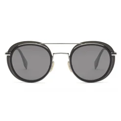 Fendi - Fendi Glass - Round Sunglasses - Grey Dark Ruthenium - Sunglasses - Fendi Eyewear - Avvenice
