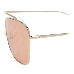 Fendi - FF Family - Square Caravan Sunglasses - Gold Orange - Sunglasses - Fendi Eyewear - Avvenice