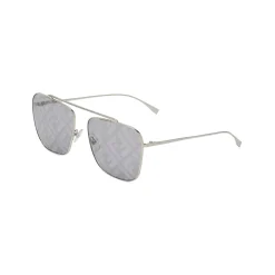 Fendi - FF Family - Square Caravan Sunglasses - Gold Gray - Sunglasses - Fendi Eyewear - Avvenice