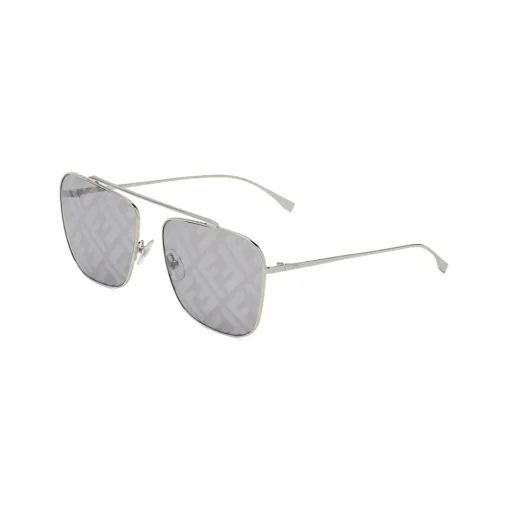 Fendi - FF Family - Square Caravan Sunglasses - Gold Gray - Sunglasses - Fendi Eyewear - Avvenice