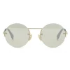 Fendi - FF- Round Sunglasses - Gold - Sunglasses - Fendi Eyewear - Avvenice
