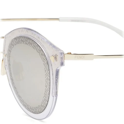 Fendi - FF- Round Sunglasses - Transparent Gold - Sunglasses - Fendi Eyewear - Avvenice