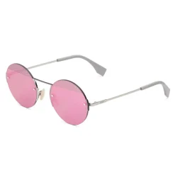 Fendi - FF- Round Sunglasses - Ruthenium - Sunglasses - Fendi Eyewear - Avvenice