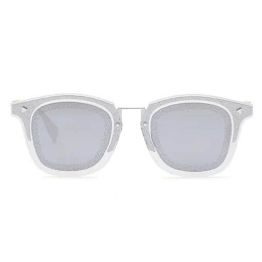 Fendi - FF- SquareSunglasses - Transparent Palladium - Sunglasses - Fendi Eyewear - Avvenice