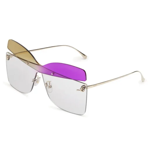Fendi - Karligraphy - Butterfly Sunglasses - Gold Tobacco Purple - Sunglasses - Fendi Eyewear - Avvenice