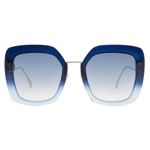 Fendi - Tropical Shine - Blue Oversize Sunglasses - Sunglasses - Fendi Eyewear - Avvenice