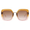 Fendi - Tropical Shine - Brown & Pink Oversize Sunglasses - Sunglasses - Fendi Eyewear - Avvenice