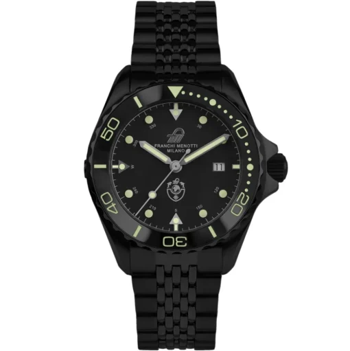 Franchi Menotti - FM02 Collection - Black - Black Limited Edition - Watch - Handmade in Italy - High Quality Luxury - Avvenice
