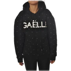 Gaëlle Paris - Sweatshirt with Hood and Zip Closure - Black - Sweatshirt - Made in Italy - Luxury Exclusive Collection - Avvenice