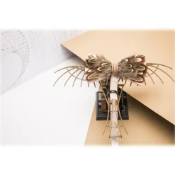 Genius Bowtie - Da Vinci - Almond - Suede Leather Bow Tie with Feathers - Luxury High Quality Bow Tie - Avvenice
