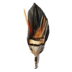 Genius Bowtie - Michelangelo - Black - Real Feathers Pin - Luxury High Quality Pin - Avvenice