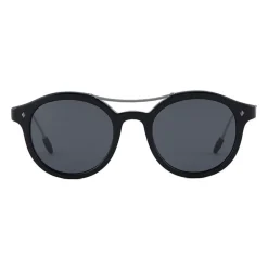 Giorgio Armani - Classic Pantos - Oval Frame Sunglasses - Black - Sunglasses - Giorgio Armani Eyewear - Avvenice