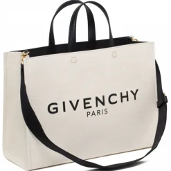 Givenchy - Beige and Black Medium Canvas G-Tote - Givenchy Exclusive Luxury Collection - Avvenice