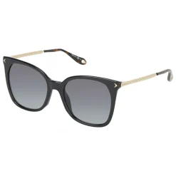 Givenchy - Black Acetate Sunglasses with Gold Finished Metal Bars - Sunglasses - Givenchy Eyewear - Avvenice