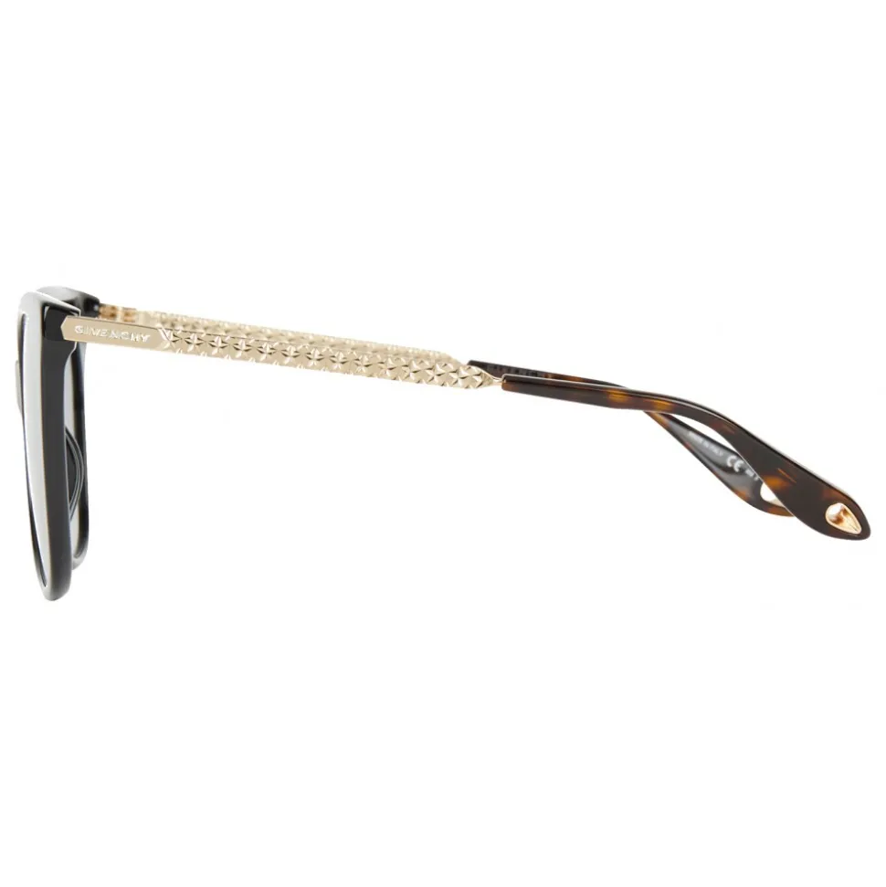 Givenchy - Black Acetate Sunglasses with Gold Finished Metal Bars - Sunglasses - Givenchy Eyewear - Avvenice