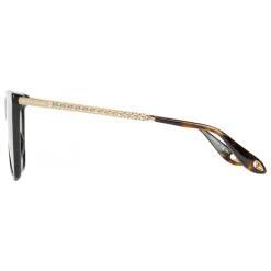 Givenchy - Black Acetate Sunglasses with Gold Metal Bars and Grey Lenses - Sunglasses - Givenchy Eyewear - Avvenice