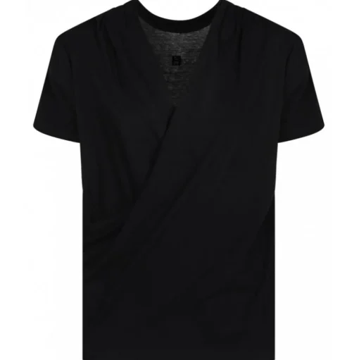 Givenchy - Black Draped T-Shirt - Givenchy Exclusive Luxury Collection - Avvenice