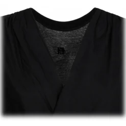 Givenchy - Black Draped T-Shirt - Givenchy Exclusive Luxury Collection - Avvenice