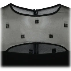 Givenchy - Black 4G Tulle Mini Dress - Givenchy Exclusive Luxury Collection - Avvenice