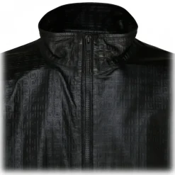Givenchy - Black Nappa Leather 4G Jogging Jacket - Givenchy Exclusive Luxury Collection - Avvenice