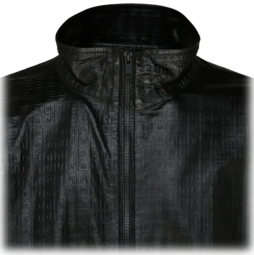 Givenchy - Black Nappa Leather 4G Jogging Jacket - Givenchy Exclusive Luxury Collection - Avvenice