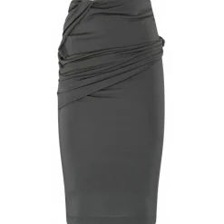 Givenchy - Grey Crepe Midi Skirt - Givenchy Exclusive Luxury Collection - Avvenice