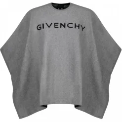 Givenchy - Grey Intarsia Knit Poncho - Givenchy Exclusive Luxury Collection - Avvenice