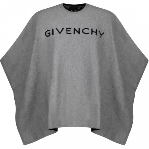 Givenchy - Grey Intarsia Knit Poncho - Givenchy Exclusive Luxury Collection - Avvenice