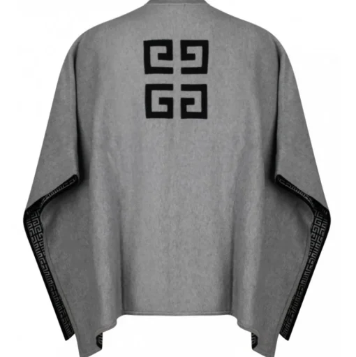 Givenchy - Grey Intarsia Knit Poncho - Givenchy Exclusive Luxury Collection - Avvenice