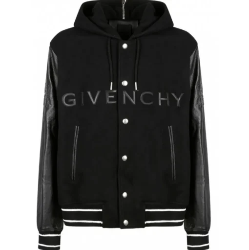 Givenchy - Hooded Varsity Jacket Black - Givenchy Exclusive Luxury Collection - Avvenice