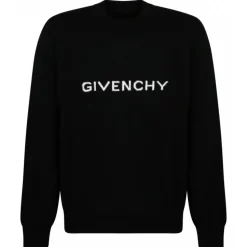 Givenchy - Inlay Logo Black Wool Pullover - Givenchy Exclusive Luxury Collection - Avvenice