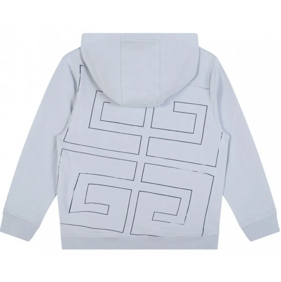 Givenchy - Pale Blue Hooded Sweatshirt - Givenchy Exclusive Luxury Collection - Avvenice