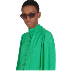 Givenchy - Sunglasses GV3 Round in Acetate - Burgundy Brown - Sunglasses - Givenchy Eyewear - Avvenice