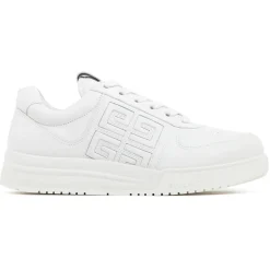 Givenchy - White Calf Leather 4G Low Top Sneakers - Givenchy Exclusive Luxury Collection - Avvenice
