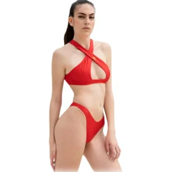 Grace - Grazia di Miceli - Crossover Bikini Red "Kyoto" - Luxury Collection - Made in Italy - High Quality - Avvenice