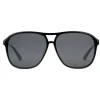 Gucci - Acetate Aviator Sunglasses with Optimal Fit - Acetate Black Lenses Grey - Gucci Eyewear - Avvenice