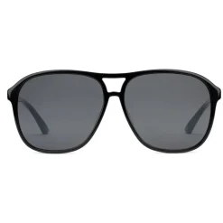 Gucci - Acetate Aviator Sunglasses with Optimal Fit - Acetate Black Lenses Grey - Gucci Eyewear - Avvenice