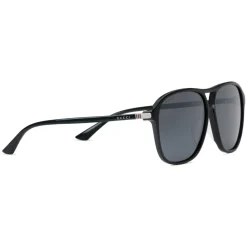 Gucci - Acetate Aviator Sunglasses with Optimal Fit - Acetate Black Lenses Grey - Gucci Eyewear - Avvenice