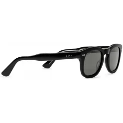 Gucci - Acetate Square Sunglasses - Acetate Black Lenses Grey - Gucci Eyewear - Avvenice