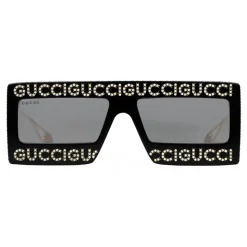 Gucci - Acetate Sunglasses with Mask Frame - Black - Gucci Eyewear - Avvenice