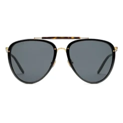 Gucci - Aviator Acetate and Metal Sunglasses - Black Gold - Gucci Eyewear - Avvenice