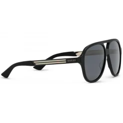 Gucci - Aviator Acetate and Metal Sunglasses - Black - Gucci Eyewear - Avvenice