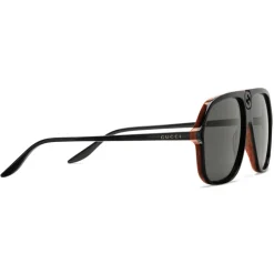 Gucci - Aviator Acetate Sunglasses - Brown - Gucci Eyewear - Avvenice